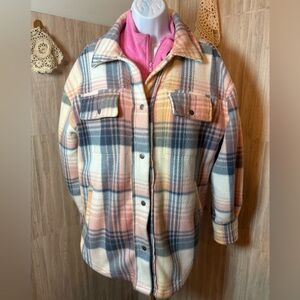FORNIA Cozy Plaid Jacket in Multicolor 100% Recycled Polyester